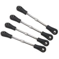 thumbnail image 1 of Varilla de Dirección RC, Resistencia A la Corrosió Anti -Desgaste 4pcs RC Barra de Direcció Superior Trasera Negro+Plata Para 1/10 RC Off Road Car, 1 of 7