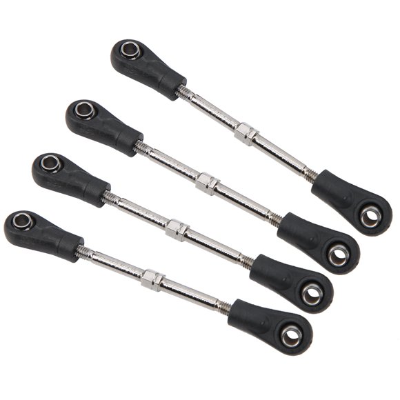 Varilla de Dirección RC, Resistencia A la Corrosió Anti -Desgaste 4pcs RC Barra de Direcció Superior Trasera Negro+Plata Para 1/10 RC Off Road Car