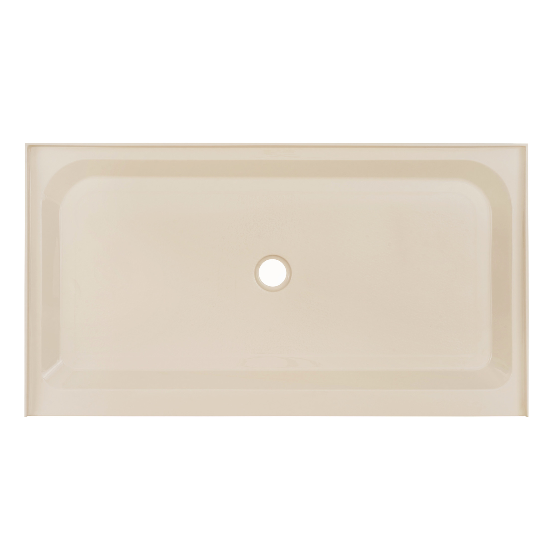 Voltaire 60" x 36" Single-Threshold, Center Drain, Shower Base in Biscuit