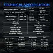 GZ GUOZHI 65A LED Plasma Cutter,Non-Touch Pilot Arc,1 Clean Cut,w/IGBT Inverter,Front Pressure Gauge,Pre/Post Flow,2T/4T Mode