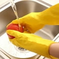 thumbnail image 5 of Silicone Dishwashing Gloves Reusable Dish Gloves Cleaning Brush Heat Resistant with Sponge Scrubbers for Kitchen Clean, Housework, Bathroom, Bathing, Car Washing, 5 of 10