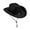 Black, variant on Fgnfyis Western Style Studded Cowboy Hat with Adjustable Strap Curved Brim for Fashion Outdoor Festivals Cowboy Hats for Women Brown