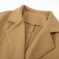 thumbnail image 6 of Women Elegant Wool Coat Lapel Collar Double Mid Long Winter Overcoats With Belted Pockets A Fine Winter Jacket for Women plus Size 3x Long Winter Jackets for Women Cute Winter Coats for Women Winter, 6 of 8