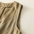 thumbnail image 7 of Womens Cotton Linen Vests, Summer Tops for Women Casual Vintage Solid Color Button Down V Neck Tank Tops Coats M-2XL, 7 of 7