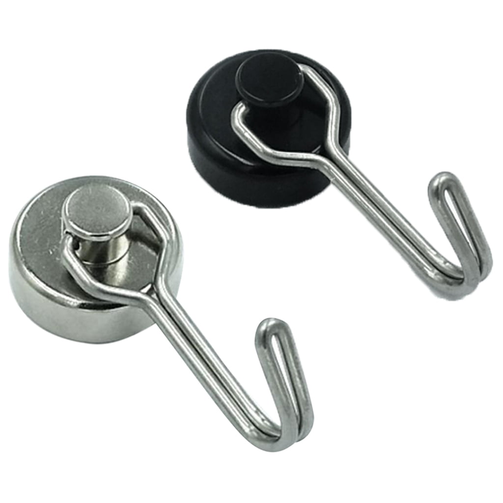 Details about   Magnetic Hooks 2 Pc 95lb Heavy Duty Strong Rotating Swing Hooks Super Powerful 