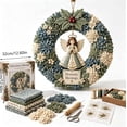 thumbnail image 2 of LKXOTTK Christmas 3D Fabric Wreath DIY Craft Kit, Poke Art with Tools, Holiday Door Decoration for Adults, 2 of 7