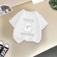 thumbnail image 5 of Qopobobo Toddler Shirts Halloween Shirts for Girl: Cute Ghost Shirt Halloween Shirt Kids Spooky Season Short Sleeve Tee Tops 2T 3T(White, 2-3 Years), 5 of 5