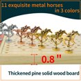 thumbnail image 4 of Horse Race Board Game Racing Game Thickened Pine with 11 Luxurious Durable Classic Metal Horses with 4 dice and 2 Boxes of Cards Across Finish Line Horse Racing Game, 4 of 7