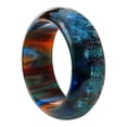 thumbnail image 1 of Anillos para mujer, regalos para mujer, acrílico colorido, grueso, con chicas, damas, joyería de playa, estilo simple, anillo azul, 1 of 3
