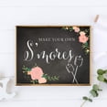 thumbnail image 7 of Koyal Wholesale Build Your Own S’mores Chalkboard Floral Roses Sign 8.5x11, 7 of 7