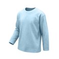 thumbnail image 4 of Abcomgle Boys Long Sleeve Tops 10-12 Waffle Crewneck Spring Tee for Boys Casual Basic Top for Boys Cotton Boys Sweatshirts,Light Blue,7-8Years, 4 of 6