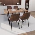 thumbnail image 4 of Modern Dining Table 5-Piece Kitchen Table Set for 4, 55 Inch Rectangular Wood Dining Table with 4 Suede Chairs for Kitchen, Dining Room, 4 of 9