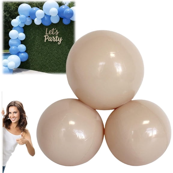 Reusable Inflatable Balloon Garland Arch Kit, 3 PCS Linked PVC Balloons with Elastic Bands, Long-Lasting Party Decor for Birthdays Weddings and Celebrations