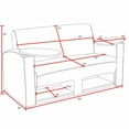 thumbnail image 3 of Regency Supernova Loveseat with 360-Degree Swiveling Tablet Arm, Under-Seat Storage, Java Finish, Black Vinyl Upholstery, Ergonomic Seating for Offices, Lounges, or Classrooms, 3 of 6
