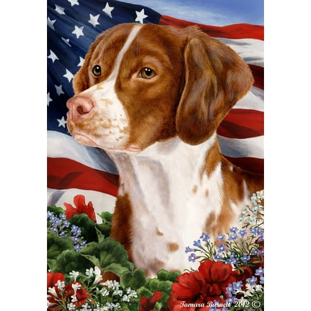 Brittany Spaniel - Best of Breed Patriotic I Garden (Best Food For Brittany Spaniel)