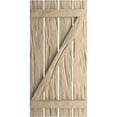 thumbnail image 2 of Ekena Millwork 23 1/2"W x 42"H Rustic Four Board Spaced Board-n-Batten Riverwood Faux Wood Shutters w/Z-Board (Per Pair), Primed Tan, 2 of 10