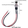 thumbnail image 3 of 10pcs 7mm 3V-6V-12V-24V-230V / 1A Pre-wired Mini Momentary Push Button, SPST Normally Open ON/OFF 2 Pin Round Button for Hobby Model Railroading, 3 of 5