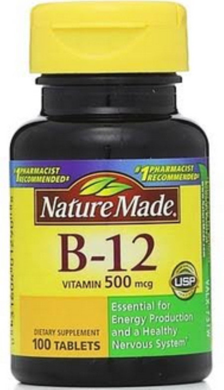 Nature Made Vitamin B-12 500 mcg Tablets 100 ea