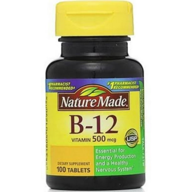 Nature Made Vitamin B-12 500 mcg Tablets 100 ea - Walmart.com