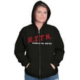 thumbnail image 3 of Raised in 90s Throwback Nostalgia Unisex Fleece Graphic Zip Up Hoodie Brisco Brands 4X, 3 of 5