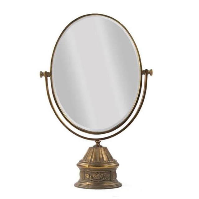 19.25 x 29.25 x 8 in. Cerise Mirror, Distressed Gold