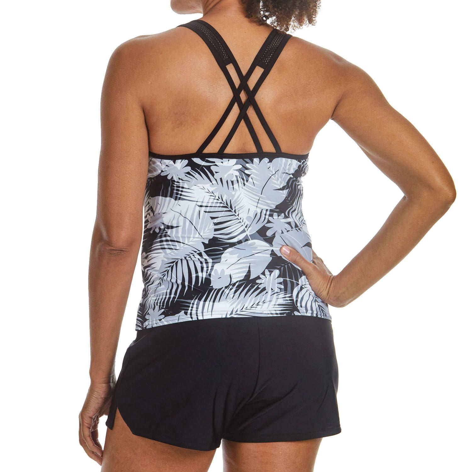 ZEROXPOSUR Ladies Action Tankini Swimsuit in Liquorice, XL - Walmart.com
