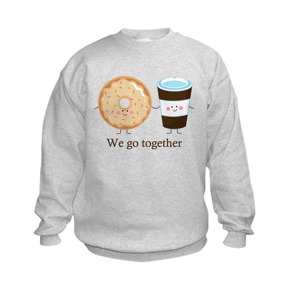 CafePress - We Go Together Like Coffee And Donuts Sweatshirt - Kids Sweatshirt, Youth Crew Neck Sweatshirt