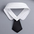 thumbnail image 4 of Hsqqdc Detachable Fake Collar Set, with Wrist Cuffs Classic Uniform Style Neck Tie Accessory Kit, 4 of 7