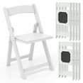 thumbnail image 1 of Gymax Set of 8 Dining Chairs w/ Rubber Wood Legs & Padded Seat for Home Office Events White, 1 of 9