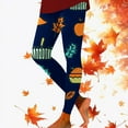 thumbnail image 2 of Thanksgiving Turkey Print Women's Leggings High Waisted Soft Stretchy Workout Yoga Pants Comfortable Breathable Casual Athletic Wear, 2 of 2