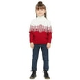 thumbnail image 1 of Kmbangi Family Matching Christmas Sweaters Snowflake Print Contrast Color Turtleneck Long Sleeve Knitted Pullovers, 1 of 9