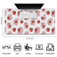 thumbnail image 5 of Long Mouse Pads for Desk,White Cow Strawberry Pattern Desk Mats on Top Of Desks, Desk Mouse Pad Extra Large with 3mm Non-Slip Base and Stitched Edge for Gaming,Office,Work,Home 47.3"x23.6", 5 of 6