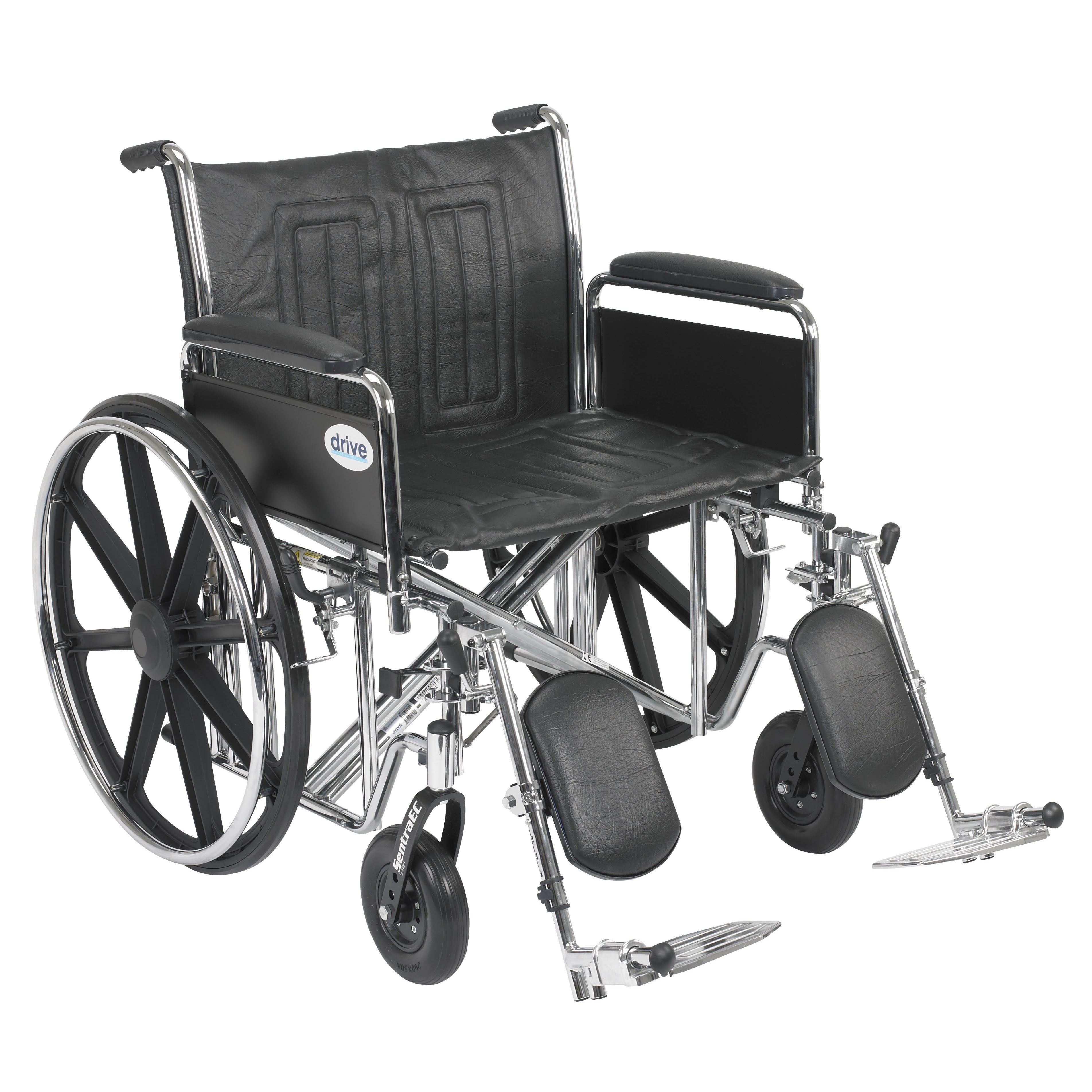 Drive Medical Sentra EC Heavy Duty Wheelchair, Detachable Full Arms