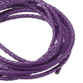 thumbnail image 3 of Cuero Cuerda, 2.19 Yardas 3mm Diámetro Trenza Cuerda Tira para Monedero Bolso Zapato Cordón Bricolaje Artesanía Pulseras Fabricación, Oscuro Púrpura, 3 of 7