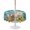 Turquoise, Purple, Gold, Pink, variant on Outdoor Tablecloth with Umbrella Hole for Patio/Picnic/Party/Camping, Farmhouse Floral Pig Waterproof Table Cloth Round Cover Washable, Spring Sunflowers Butterfly Teal Green (Dia 54")