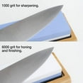 thumbnail image 3 of NEIKO 54002A Whetstone 1000/6000, Wet Stone Sharpening Kit, 2Sided, Highly Durable Corundum Water Stone, Angle Guide, NonSlip Bamboo Base, Knife Sharpening Stone for Knives, Whetstone Knife Sharpener, 3 of 6