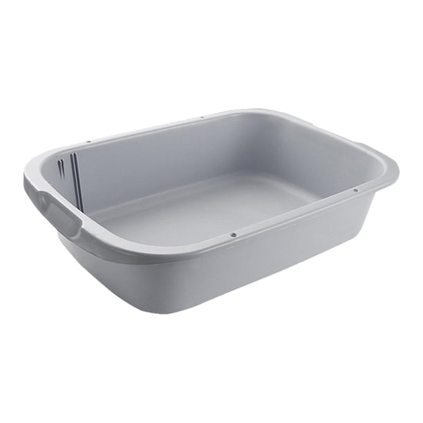 Bandeja de arena para mascotas, inodoro, fácil de limpiar, con la parte superior abierta y lados altos. Gris 36x30x10cm