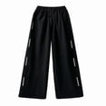 thumbnail image 4 of CONROSES Kids Boys Casual Pants Wide Leg Baggy Pant for Child Solid Elastic Waist Drawstring Cozy Jogger Trousers with Pockets, 4 of 4