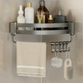 thumbnail image 1 of JASKFLY Alloy Storage Rack Corner Bathroom Storage Shelf Organizer Rack, 1 of 9