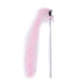 thumbnail image 1 of Juguete rompecabezas para gatos, varitas con borlas brillantes de princesa de hadas con campana para gatos de interior, juego de gatitos, ejercicio de persecución, pluma de seda rosa y plateada, 1 of 5