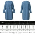 thumbnail image 2 of Robe Maxi Basique en Coton et Lin Style Bohème Col Rond Manches Mi-Longues Costume Quotidien, 2 of 9