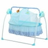 Miumaeov Electric Swing Cradle Automatic Baby Rocker Baby Bassinet Cradle with Music Function (Blue)