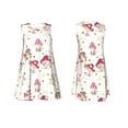thumbnail image 7 of Lsque Floral Mushroom Pattern Summer Dresses for Women – Sleeveless T-Shirt Swing Sundress, Perfect for the Beach and Casual Days, 7 of 7