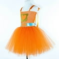 thumbnail image 6 of FYEGRE Elegant Kids Performance Set Fairy Party Outfit Court Style Tutu Skirt Dress For Girls Orange XS=12M, 6 of 7