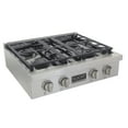 thumbnail image 6 of 30 in. Natural Gas Range Top Sealed Burners Stainless Steel Classic Silver Knobs, 6 of 9