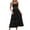 Black, variant on Summer Plus Size Dresses for Womens 2025 Fashion Solid Color Comfortable Loose Sleeveless Casual Cut-out Lace Dress