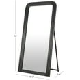 thumbnail image 3 of DecMode 36" x 72" Black Mango Wood Distressed Floor Mirror with Carved Grooves, 3 of 9