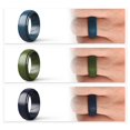 thumbnail image 4 of Anillo De Silicona Para Hombre, Juego De 2/7 Anillos, Alianzas De Boda De Goma Para Hombre, Ranuras Interiores De Flujo De Aire Con Borde Escalonado, 8 Mm De Ancho Y 2,2 Mm De Grosor, 4 of 5