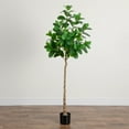 thumbnail image 6 of Nearly Natural Audrey Ficus Artificial Potted Tree - 6' - Unlit, 6 of 6