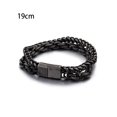 thumbnail image 3 of Minnieouse ligera hebilla doble cadena pulseras de cadena portátil joyería de moda hombre cumpleaños amigos joyería Ropa, zapatos y accesorios Miscelánea 19 cm (KB91534-BD) Minnieouse AP016357-01, 3 of 6